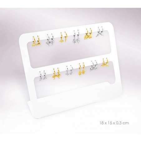 Présentoir - 12 paires de boucles d'oreilles