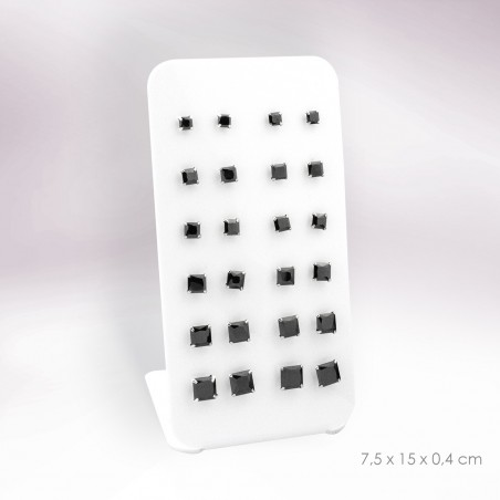 Display - 12 pairs of earrings (square zircone)