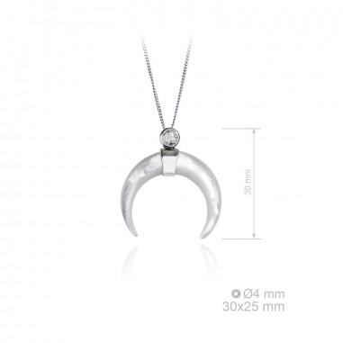 Silver Necklaces with Mother of Pearl 