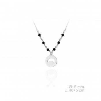 Gargantilla Luna Piedra Negra