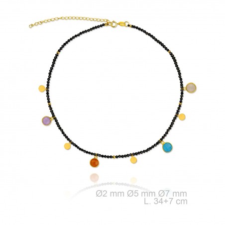 Garg. Negra P. Color Chapas Dor.