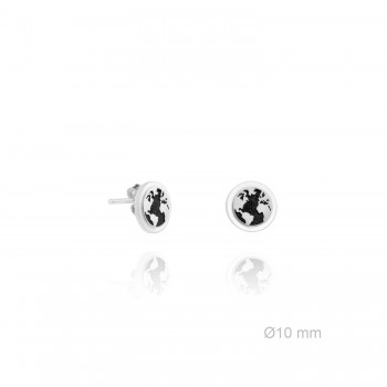 Silver Earrings with Mother...