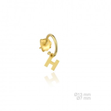 Pendiente Inicial lisa "H"