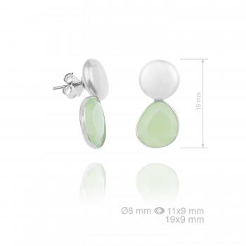 Pendientes Concha Nácar Verde