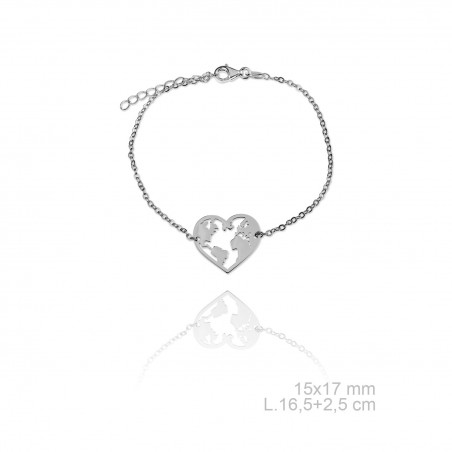 Pulsera Corazón Mundo 