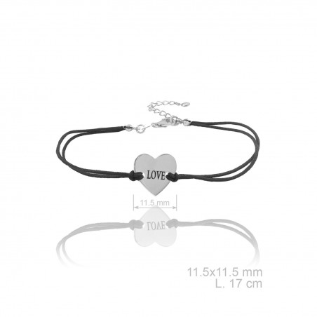 Pulsera Corazón Love Hilo Trenzado