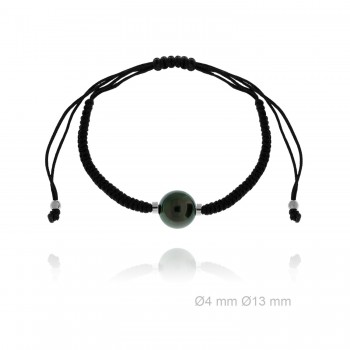 Pulsera con Macramé y Perla...
