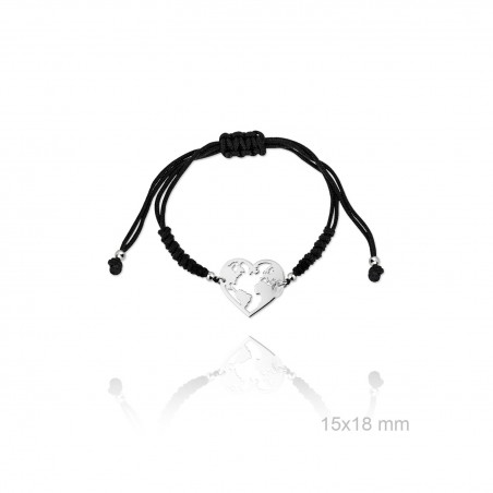 Pulsera de Plata de Ley y macramé