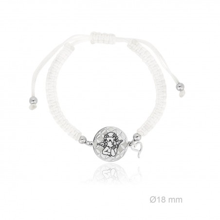 Pulseira de Prata Esterlina e Macramê