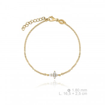 Pulsera Mini Cruz Circ Dorada
