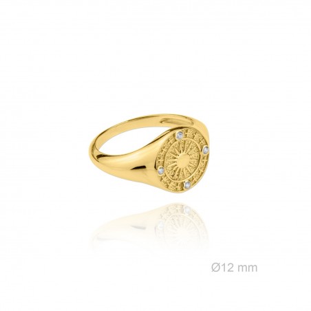 Anel de Prata Esterlina e Zircônia