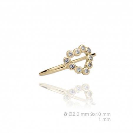 Anel de Prata Esterlina e Zircônia