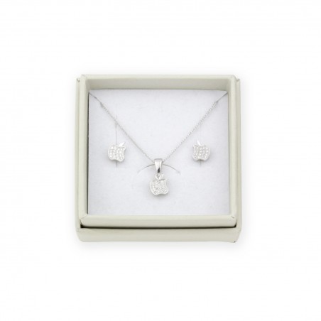 Jogo de Prata Esterlina e Zircões