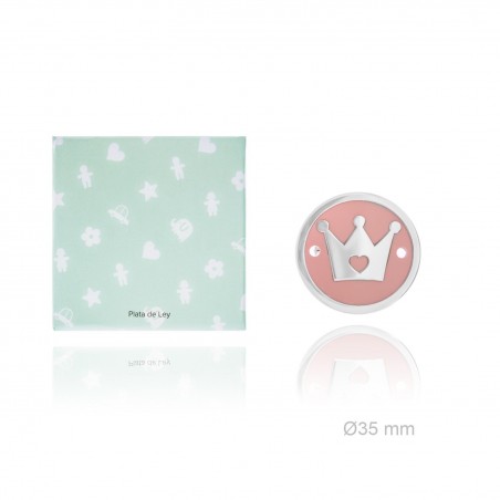 Alfiler pasta de color y plata de ley