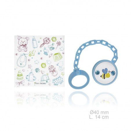 Porte-sucette en Argent avec clip en résine