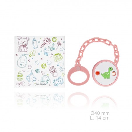 Porte-sucette en Argent avec clip en résine