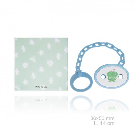 Silver Pacifier with resin clip