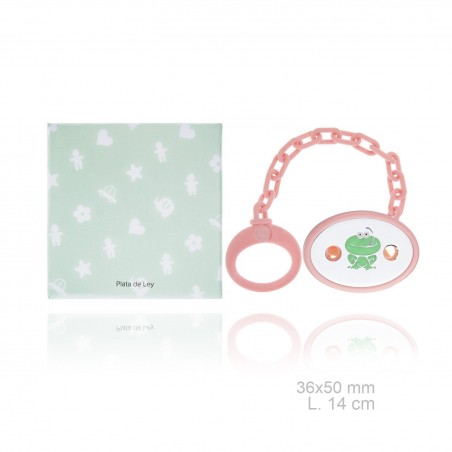 Chupeta em Prata Esterlina com clipe de resina