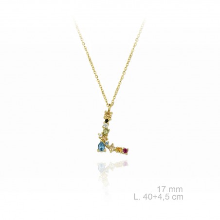 Garg. Inicial circ.color NAME "L" dorada