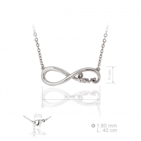 Silver Necklaces with Cubic Zirconium 