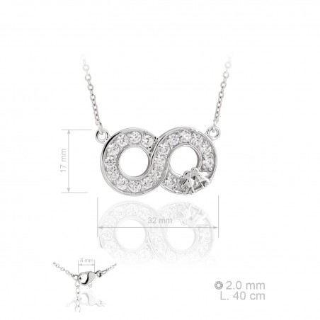 Silver Necklaces with Cubic Zirconium 